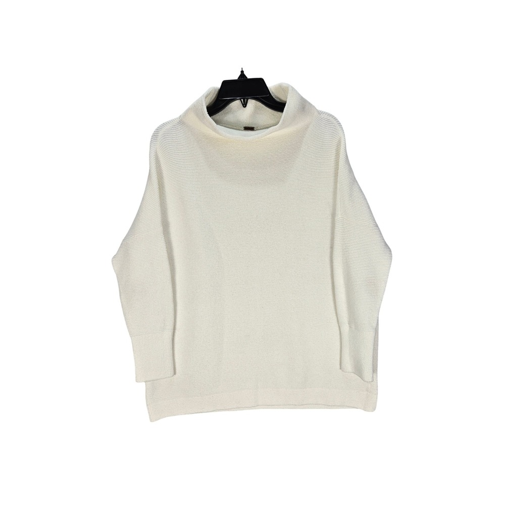 Free People Ottoman Slouchy Cowl Neck Tunic Sweater Ivory White Womens Small